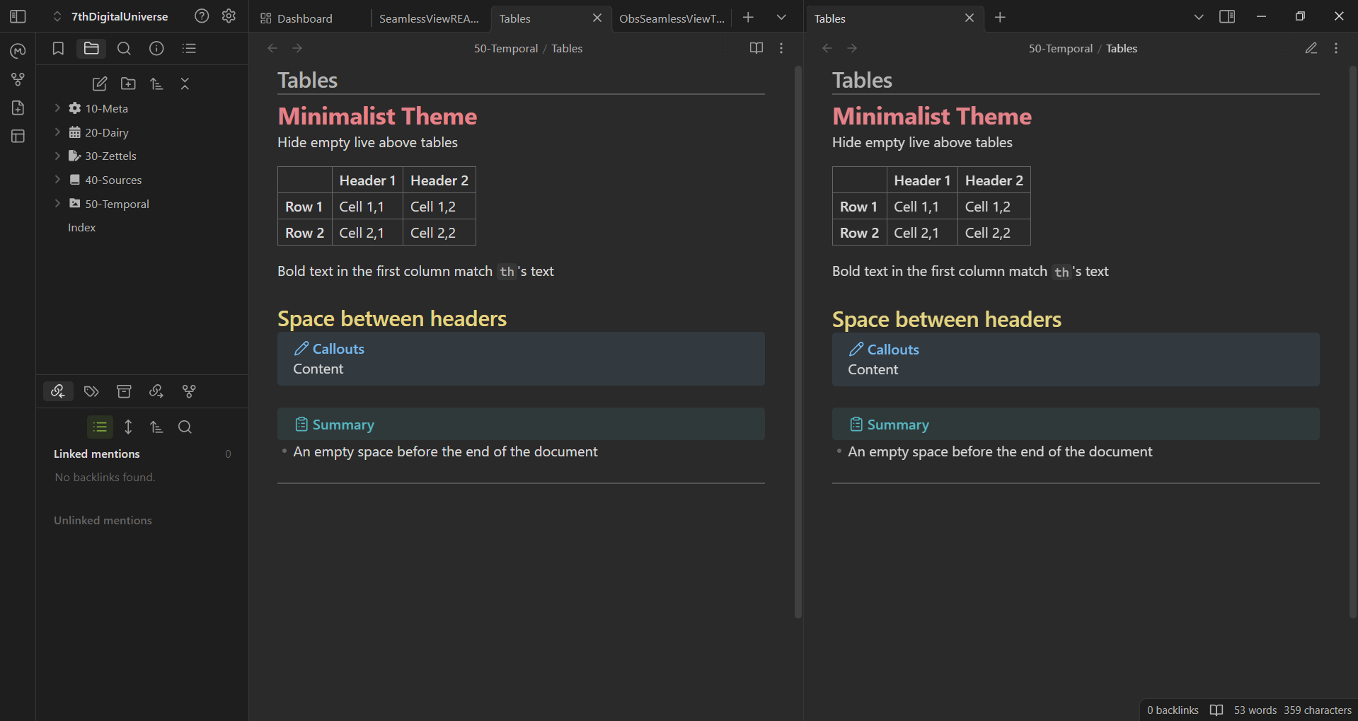 dark theme